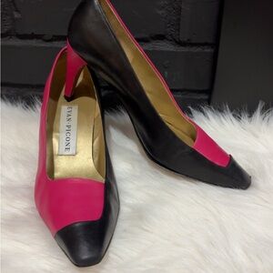 Evan Picone Black and Pink Women's Heels
